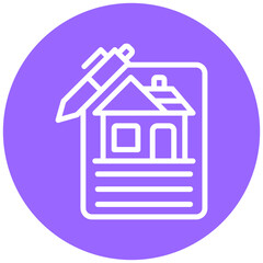 Vector Design House Documents Icon Style