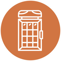 Vector Design Phone Booth Icon Style