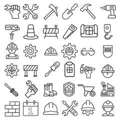 Fototapeta premium Collection of Labor Day themed illustrations and icons, labor day all elements icon set