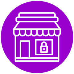 Vector Design Shop Close Icon Style