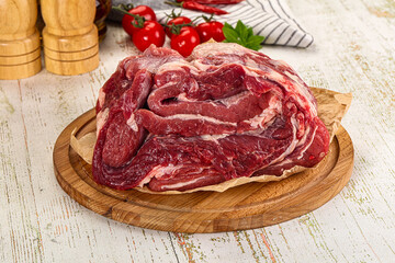 Raw beef meat for cooking