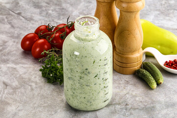 Fresh dietary detox cucumber smoothie