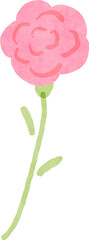 Hand drawn pink flower