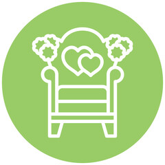 Vector Design Wedding Chair Icon Style