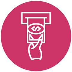 Vector Design Withdraw Icon Style