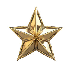 Obraz premium Shiny Golden Star with 3D Metallic Finish