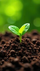 Compost-rich topsoil for healthy plant growth, plant health, topsoil, organic gardening