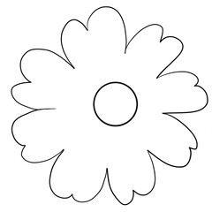 Simple hand drawn daisy flower
