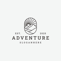 Adventure logo vector hipster vintage icon illustration