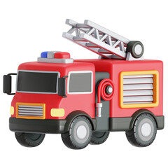 Naklejka premium Firetruck emergency 3D icon