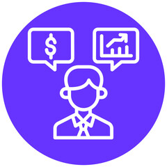 Vector Design Financial Advisor Icon Style