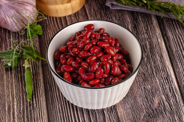 Vegan cuisine canned red kidney beans