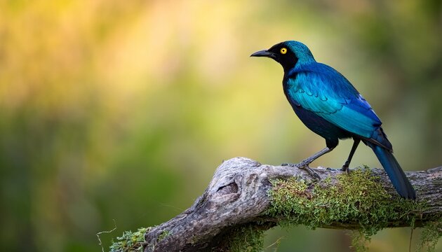 greater blue eared starling lamprotornis chalybaeus