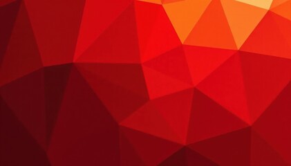 Fototapeta premium Abstract red-orange polygonal geometric pattern, sharp angles , heat, bold, polygon