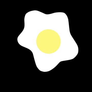 fried egg on a white background