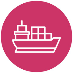 Vector Design Cargo Ship Icon Style