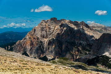 Beautiful mountain landscape. View of the Italian Dolomites in South Tyrol, included on the UNESCO list.