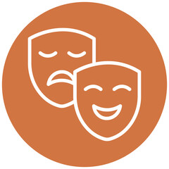 Vector Design Drama Icon Style