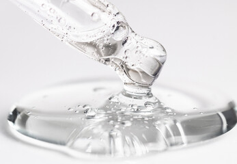 Pipette for applying serum, hyaluronic acid to the skin, front view.