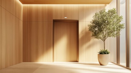 Modern Elevator doors of office or hotel hallway, Lobby interior, corridor in house with lift,Black elegant lift for passenger or cargo elevators,copy space.