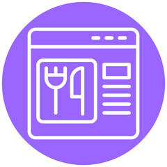 Vector Design Food Blog Icon Style