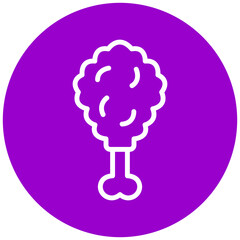Vector Design Fried Chicken Icon Style