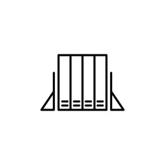 Obraz premium Book rack line icon