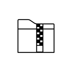 Zip Folder line icon