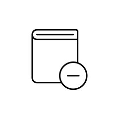 Delete Book line icon