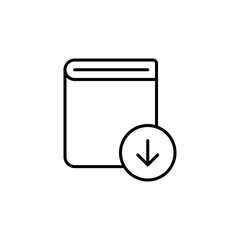 Download Book Cover line icon