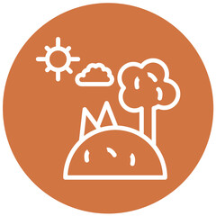 Vector Design Island Icon Style