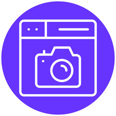 Vector Design Camera Website Icon Style