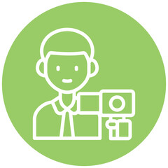 Vector Design Cameraman Icon Style