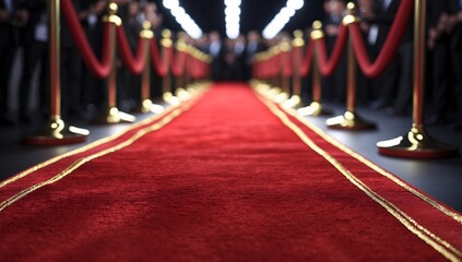A glamorous red carpet scene, perfect for a high-profile event.