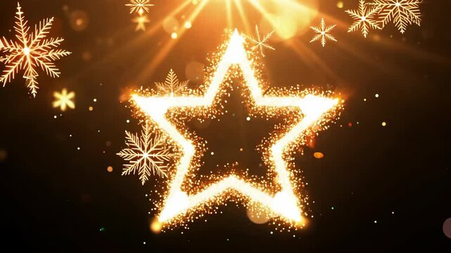 Radiant Christmas stars glowing softly, ideal for creating warm, festive visuals.
