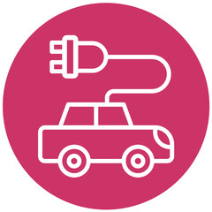 Vector Design Electric Car Icon Style
