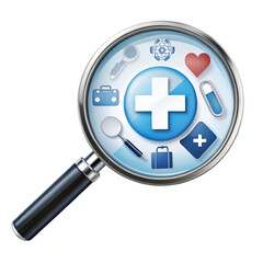 Obraz premium Magnifying Glass on Checkered Background 