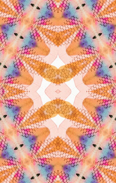 Vibrant colours kaleidoscope pattern