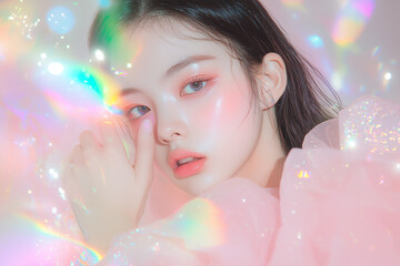 アジア人女性のポートレート（スキンケア・エステサロン）