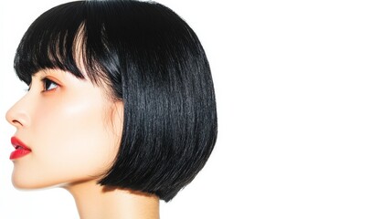 Fototapeta premium close-up side profile of a woman with zenith facial simpathe.