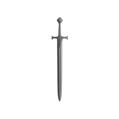 Ornate Medieval Sword, Fantasy Weapon, 3D Render