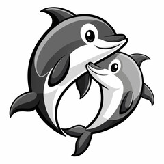 vector illustration of a shark