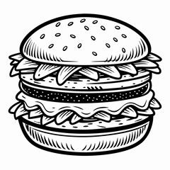 burger and fries