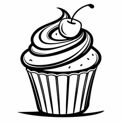cupcake vector illustration