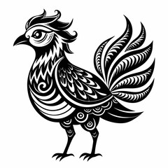 rooster isolated on white background