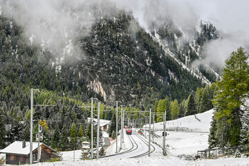 Albula, Albulapass, Passstrasse, Bergstrasse, Albulapass, Park Ela, Bergün, Zug, Zugreise,...