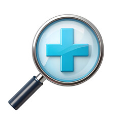 Fototapeta premium Magnifying Glass on Checkered Background 