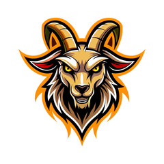 Fototapeta premium Goat mascot vector logo illustration