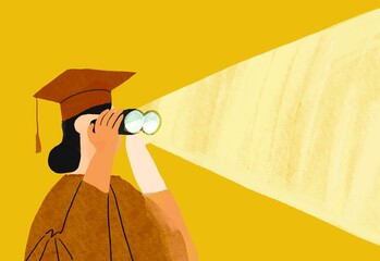 graduates in caps and gowns