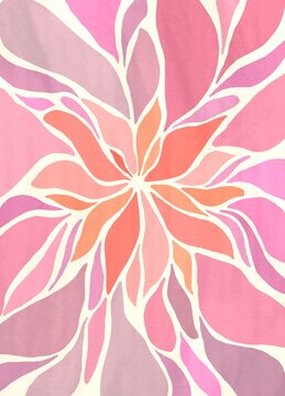 Botanical background in pastel color